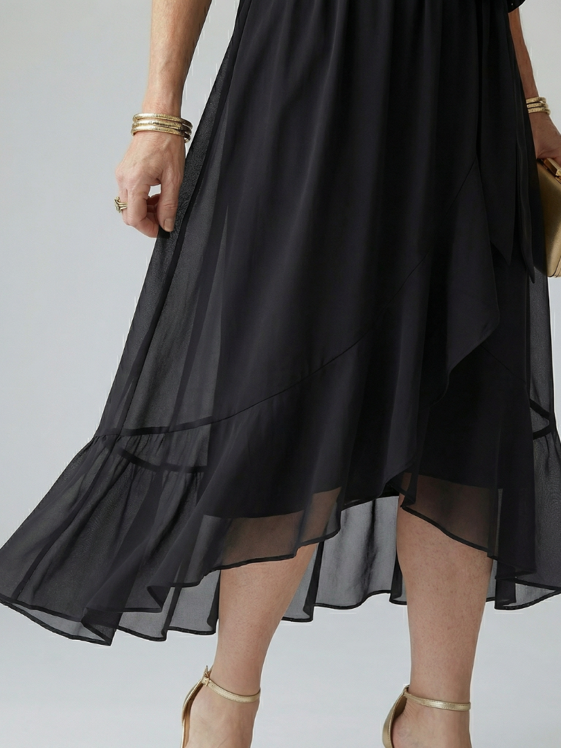 Elric | Midi Sukienka z Drapowaniem