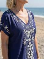 Elyra | Lekka Midi Sukienka z Długim Rękawem