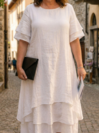 Belen | Miękka warstwowa sukienka