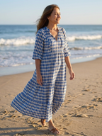 Elodie | Sukienka midi w diamentowy wzór