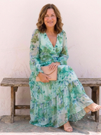 Althea | Długa Sukienka Maxi z Kwiatowym Wzorem