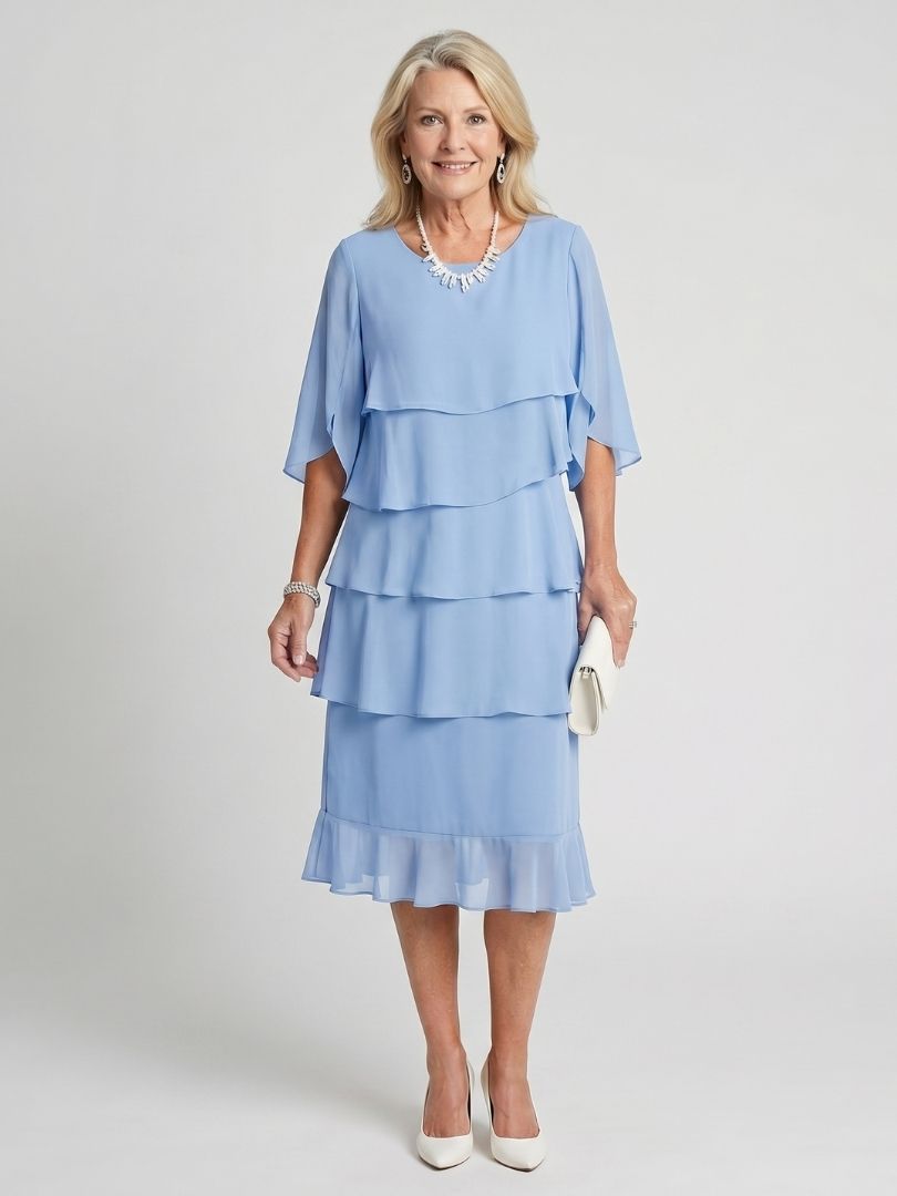 Brent | Sukienka midi z warstwowym krojem