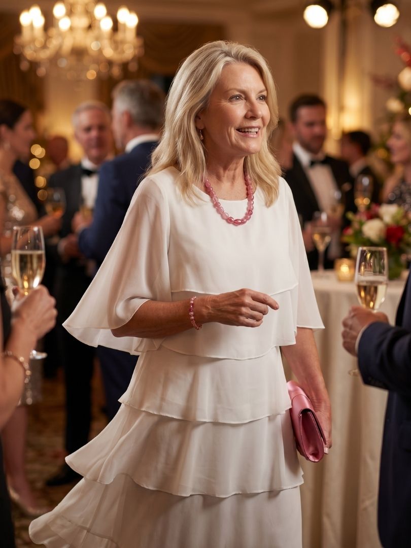 Brent | Sukienka midi z warstwowym krojem