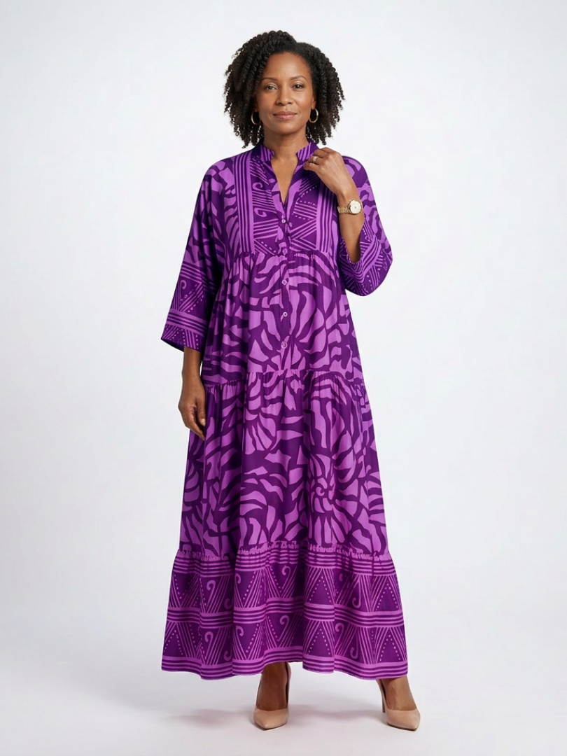 Marielle | Sukienka Midi z Guzikami