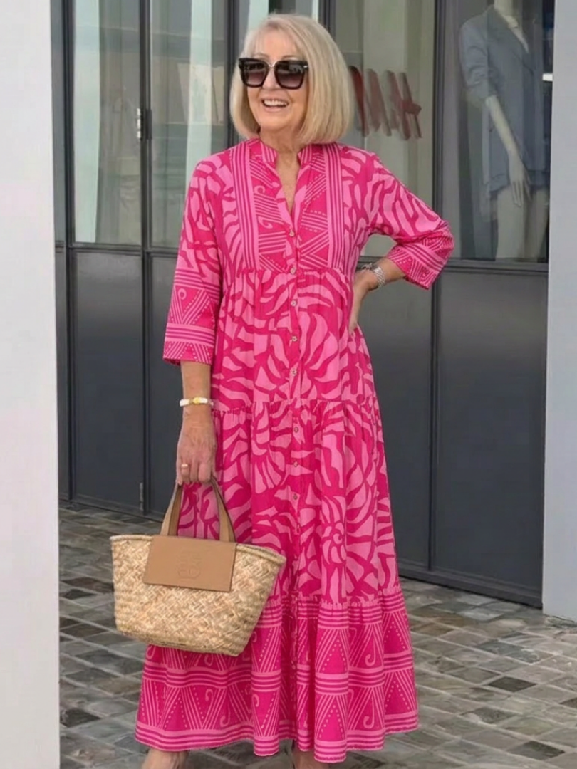 Marielle | Sukienka Midi z Guzikami